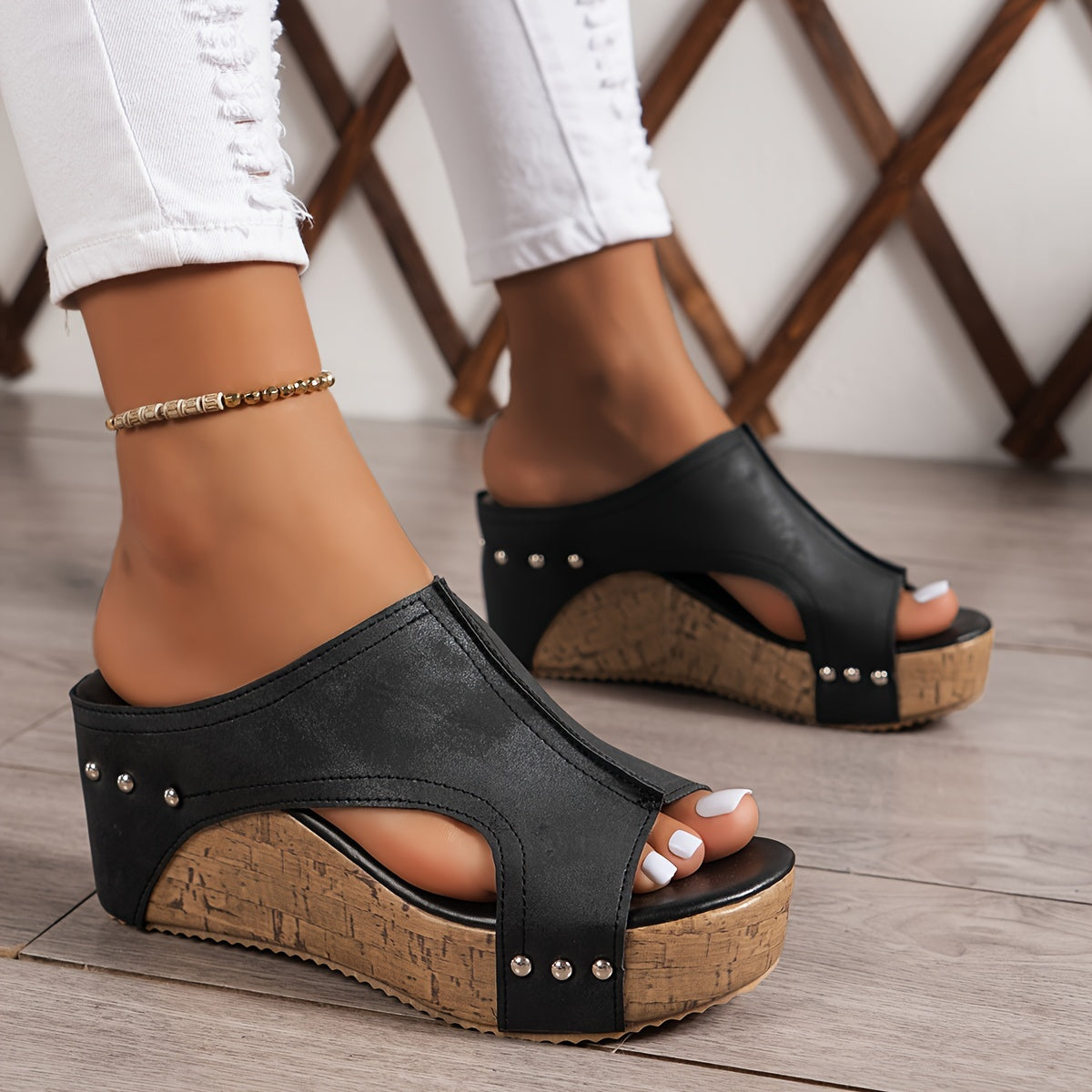 Napoli | Leather Wedge Sandal