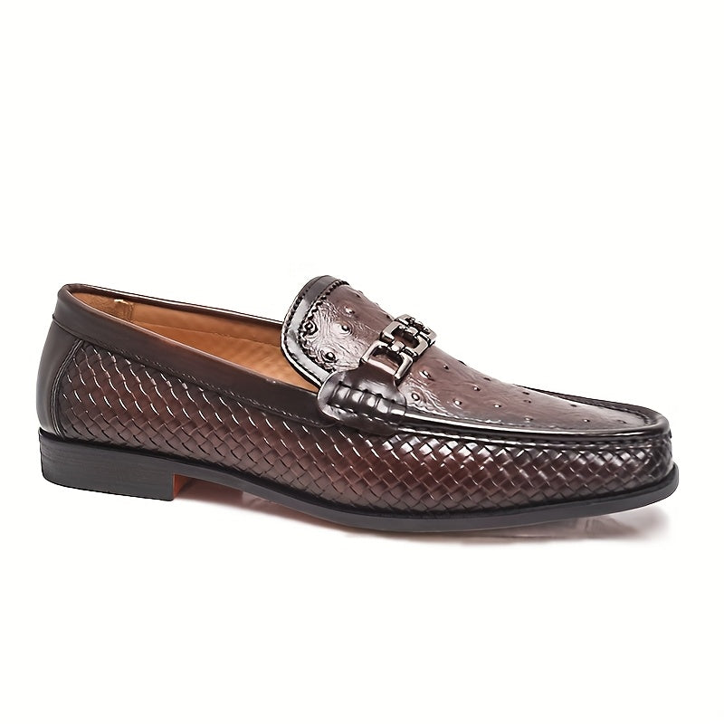 Montelli | Men's Woven Leather Loafers