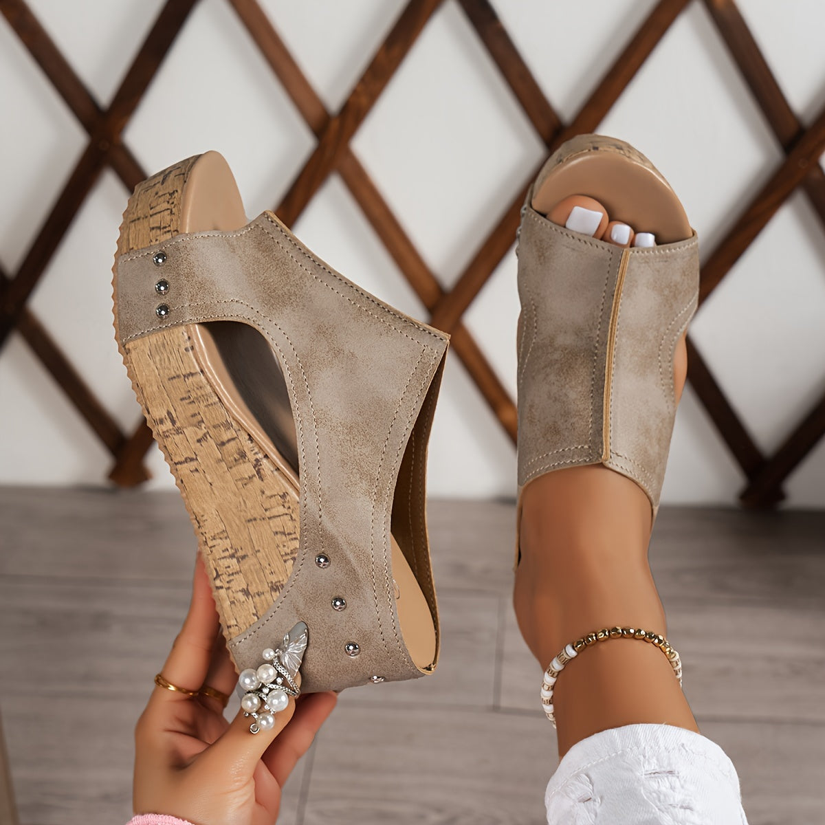 Napoli | Leather Wedge Sandal