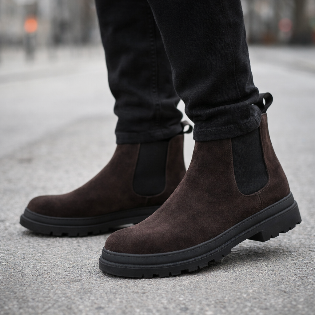 Bellavita— 7 Cm Elevator Chelsea Boots, Brown, Men's