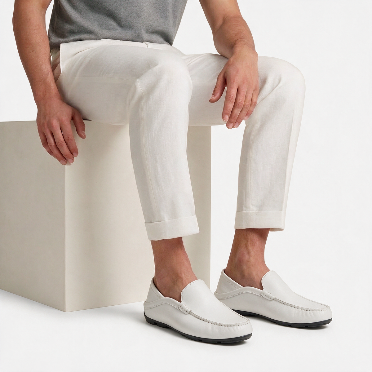 Ritiely Loafer Moccasin White